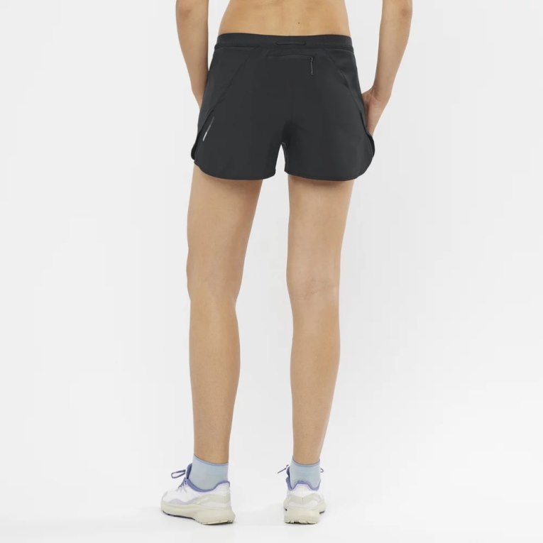 Black Salomon Cross 2in1 Women's Running Shorts | PH 41965I